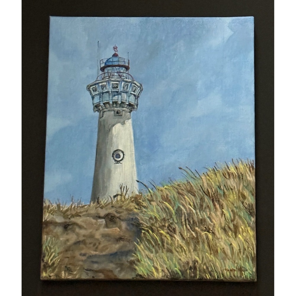 Lighthouse - Original Oil Painting on Canvas Marie Fleur Art beach house decor